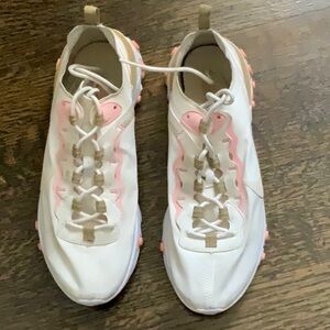 Nike Women's White and Pink Sneakers